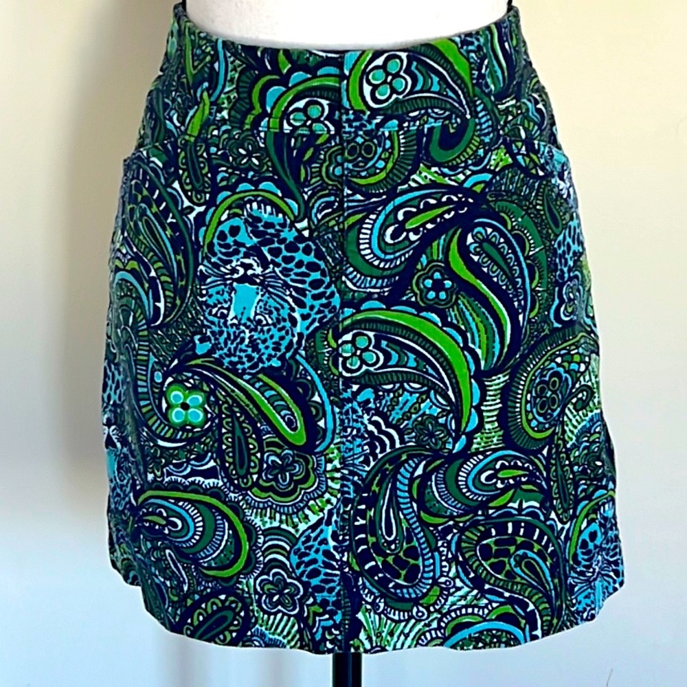 Lily Pulitzer Floral Corduroy Mini Skirt